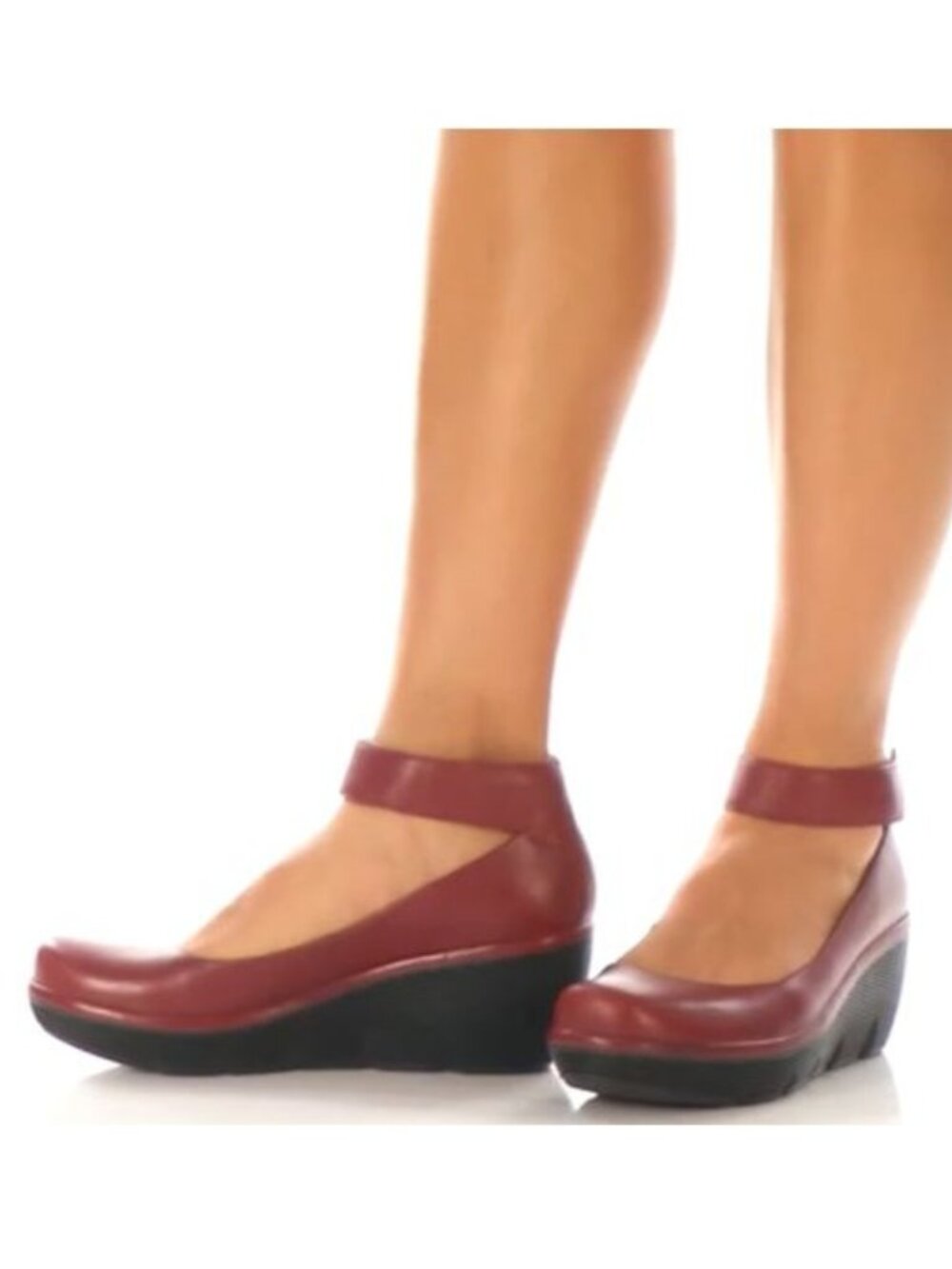 Clarks Women's Burgundy Clarene Tide Printed Wedge Heel Pump Shoes Size US 7.5 - Picture 2 of 16